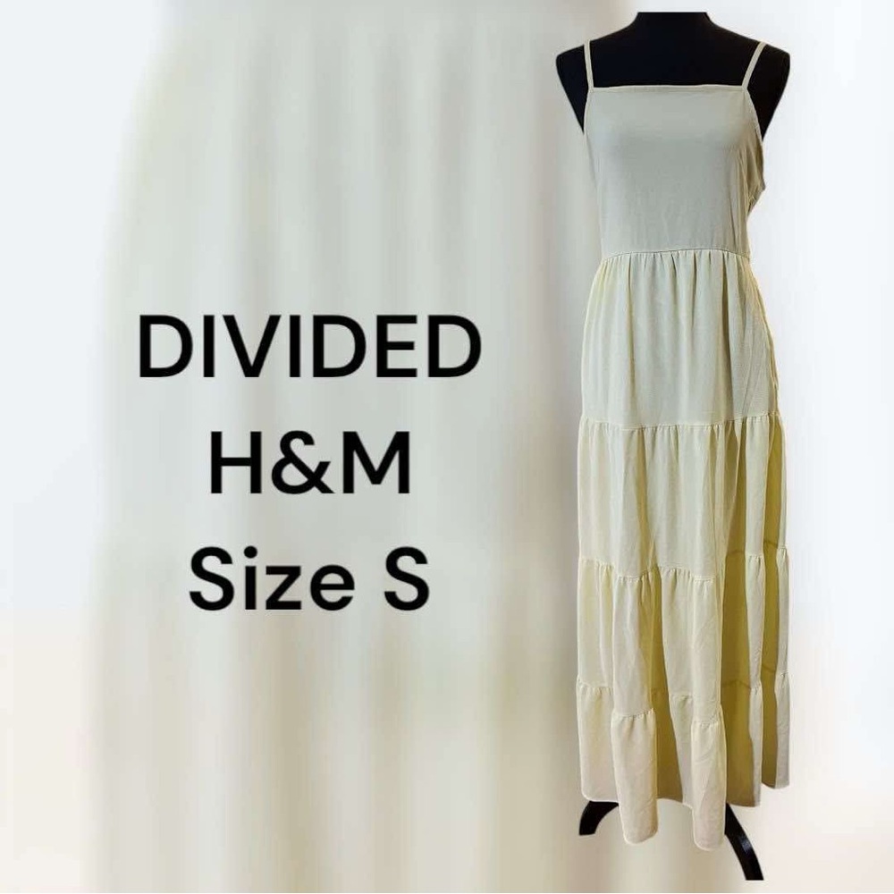 Pastel yellow maxi dress H&M